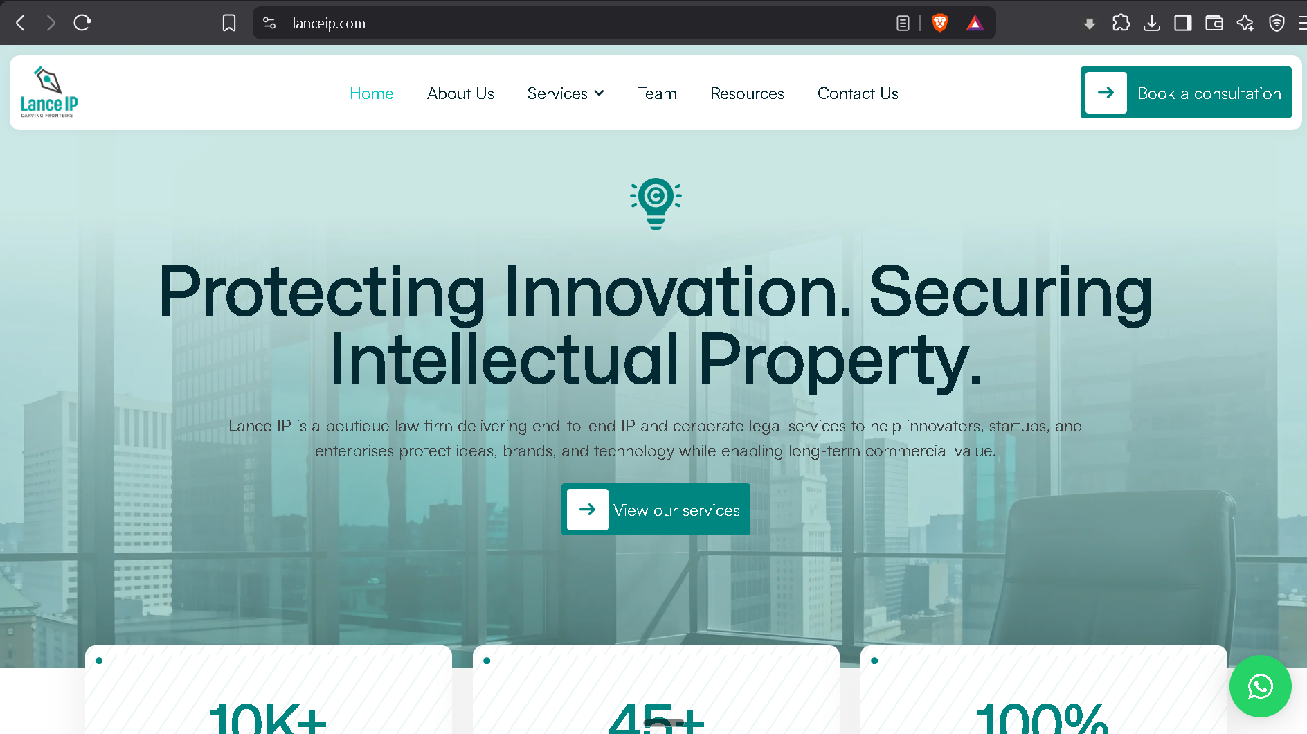 Lance IP Corporate Law Website
